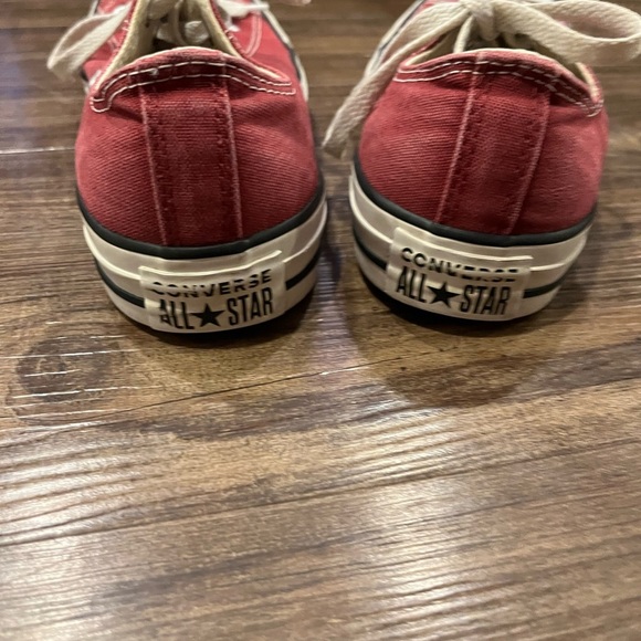 Converse Red and White Canvas Sneakers - Picture 3 of 4